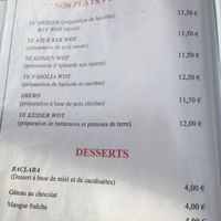 Veg menu  at Karamara in Tours