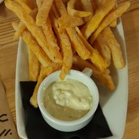 Süsskartoffel pommes at Sa Panxa in Formentera