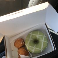 Chai holes and a matcha donut!  So good! at Holey Rollers Bakery in Oklahoma City