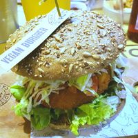 Vegan burger at FUD in Catania