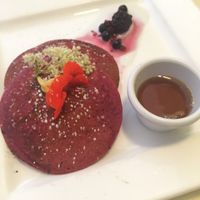 The Pink Pancakes (vegan) at Cafe Temple in Galway
