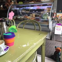 Nice display of salads and pastries  at Cafe Temple in Galway