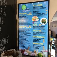 The vegan menu at La Famiglia in Gavle