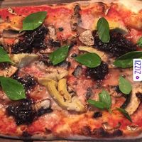 Vegan Pizza with Added Mushrooms and Balsamic onions at Zizzi in Bishops Stortford