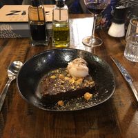Sticky chocolate & praline torte at Zizzi in Bromley