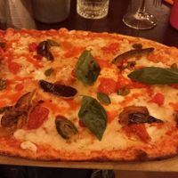 Aubergine parmingiana pizza at Zizzi in Bromley