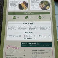 Menu April 2026  at The Mighty Bowl in Vancouver