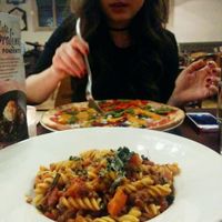 New gluten free lentil ragu and vegan Zucca pizza. at Zizzi in Cheltenham