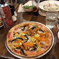 Vegan pizza with butternut squash  at Zizzi in Cheltenham