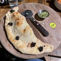Vegan meatball calzone  at Zizzi in Chichester