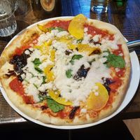 Vegan pizza at Zizzi in Exeter