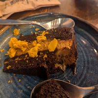 Honeycomb chocolate cake at Zizzi in East Molesey