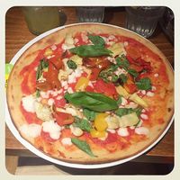 Vegan and gluten free pizza at Zizzi in East Molesey