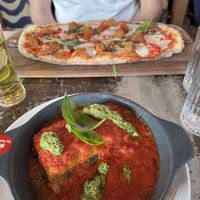 Vegan lasagna and pizza  at Zizzi in Inverness