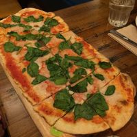 Vegan 'Rustica Pizza' - Vegan cheese and 3 toppings worth of spinach. at Zizzi - The Light in Leeds