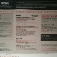 The vegan menu at Zizzi - Charlotte St in London