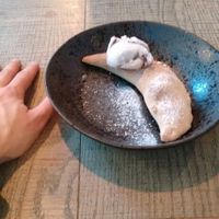 vegan dessert calzone  at Zizzi - St Giles in West London