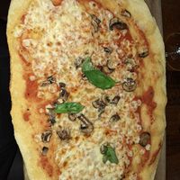 Vegan margarita with mushrooms. I sent it back to get more mushrooms because this was ridiculous. at Zizzi - Piccadilly Gardens in Manchester