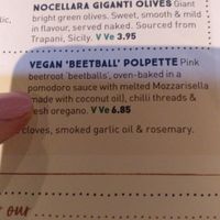 Menu at Zizzi - Piccadilly Gardens in Manchester