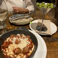 Meatless meatballs and olives   at Zizzi in Marlow