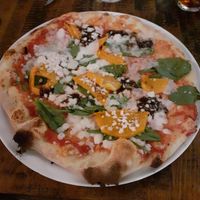 Vegan zucca pizza at Zizzi in Durham