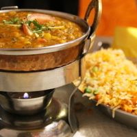 Dhal and fried rice at Indian Palace in Sintra