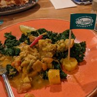 Jackfruit curry and shredded greens at Las Iguanas - Meadowhall in Sheffield