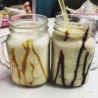 toffee & peanut butter milkshakes  at The Burger Garden in Sheffield
