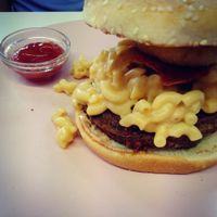 Mac and Cheese Burger at The Burger Garden in Sheffield