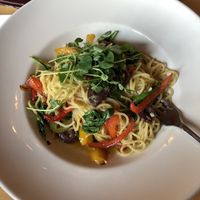 Veganized angel hair pasta  at Cimo Medeteranian Grill in Prince George