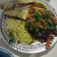 Lentilles legumes couscous et pain au carvi  at Cafe Frida in Trois-rivieres