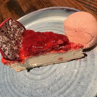 Raspberry collins cheesecake  at Zizzi in Port Solent