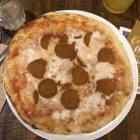 Vegan jackfruit pepperoni pizza at Zizzi in Portsmouth