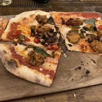 Pizza - rustic means you get a plank    at Zizzi in Solihull