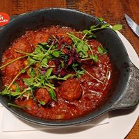 Roasted aubergine balls at Zizzi in York