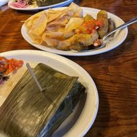 Tamal and fried guacamole  at Cafe Cusco in Springfield