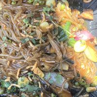 Sweet potato noodles. Taste way better than they look   at Cafe Cusco in Springfield