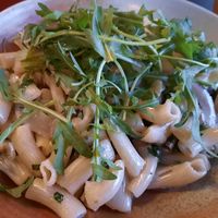Selbstgemachte Pasta Funghi vegan at Alex Kitchen in Husum