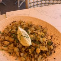 The potato share dish  at Le Phenicia in Antibes