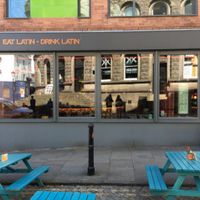 outside  at Las Iguanas  in Leeds
