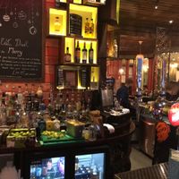 The bar area  at Las Iguanas  in Leeds