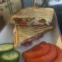 cheese and sausage sandwich - 200 TL  at Yasam Vegan Kafe in Izmir