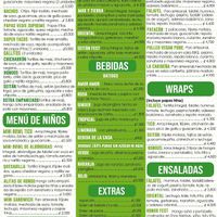 menu at La Esquina Vegana in Heredia