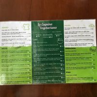 Menu 1 at La Esquina Vegana in Heredia