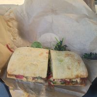 Zatar mashed chickpea sandwich 😋 at Homegrown - Downtown in Seattle