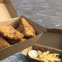 Seitan wings + fries at Temple of Seitan - Hackney in East London