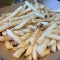 Large fries   at Temple of Seitan - Hackney in East London