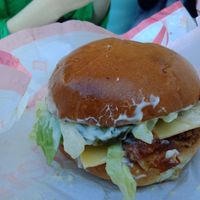 Temple burger was greasy and full of flavor at Temple of Seitan - Hackney in East London