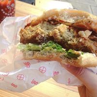 Temple burger  at Temple of Seitan - Hackney in East London