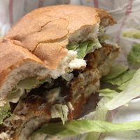 temple burger at Temple of Seitan - Hackney in East London